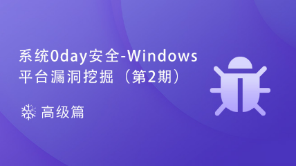 [結(jié)束]系統(tǒng)0day安全-Windows平臺(tái)漏洞挖掘（第2期）